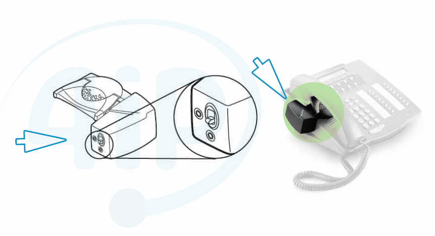 Podłączenie podnośnika HL10 z telefonem stacjonarnym Podłączenie podnośnika HL10 z telefonem stacjonarnym