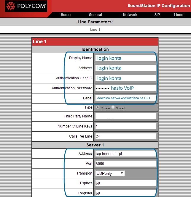 konfiguracja SoundStation IP6000 konfiguracja SoundStation IP6000