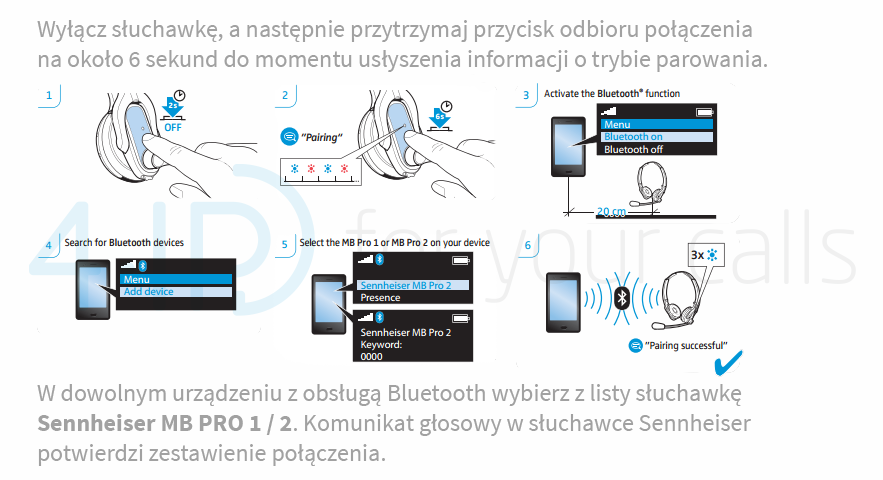 logowanie MB PRO do urządzenia z obsługą Bluetooth