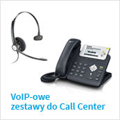 zestawy contact center telefon + słuchawka nagłowna